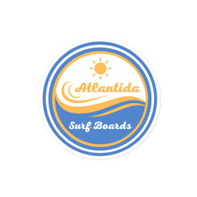 Load image into Gallery viewer, Atlantida Boards Bubble Stickers Blue&Sun
