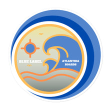Load image into Gallery viewer, Atlantida Boards Bubble Stickers Blue&Gold