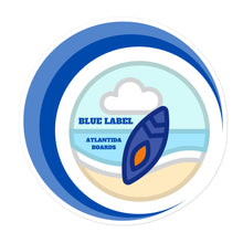 Load image into Gallery viewer, Atlantida Boards Bubble Stickers Blue&amp;White
